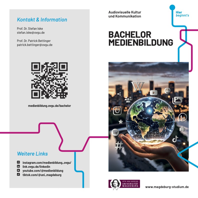 Cover des Faltblatts Medienbildung Bachelor