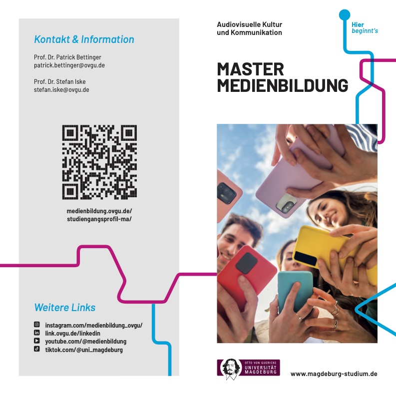 Cover des Faltblatts Medienbildung Master